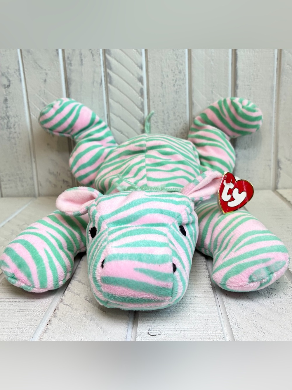 Ty Pillow Pals Collection Zulu Zebra Retired Vintage Plush 14”